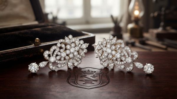 Découvrez les élégantes boucles d'oreille diamant de guilde des orfèvres